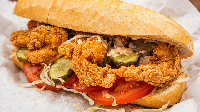 Half Alligator Po'Boy.