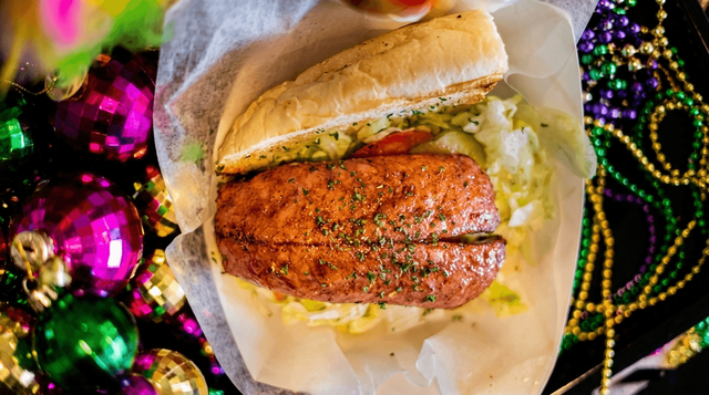 Half Smoked Sausage Po'Boy.